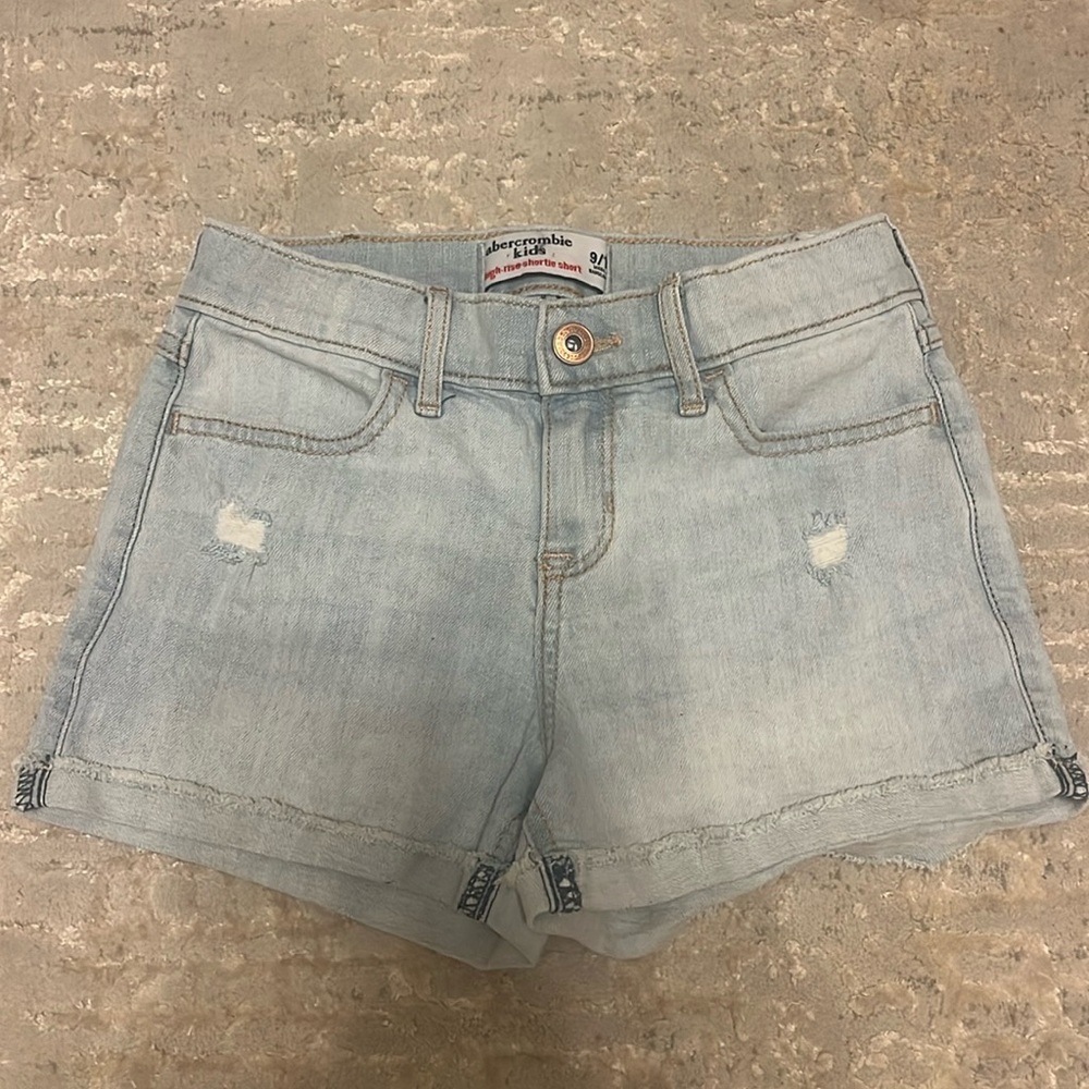 Abercrombie & Fitch Girls High Rise Shortie Short Shorts 9/10 never worn
